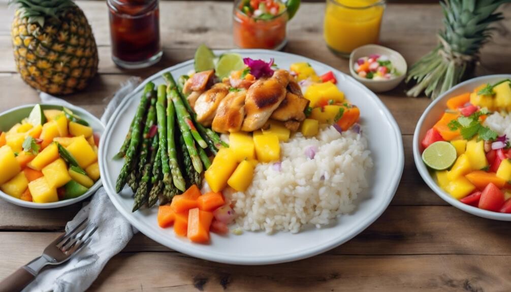 what veggies go with pineapple chicken